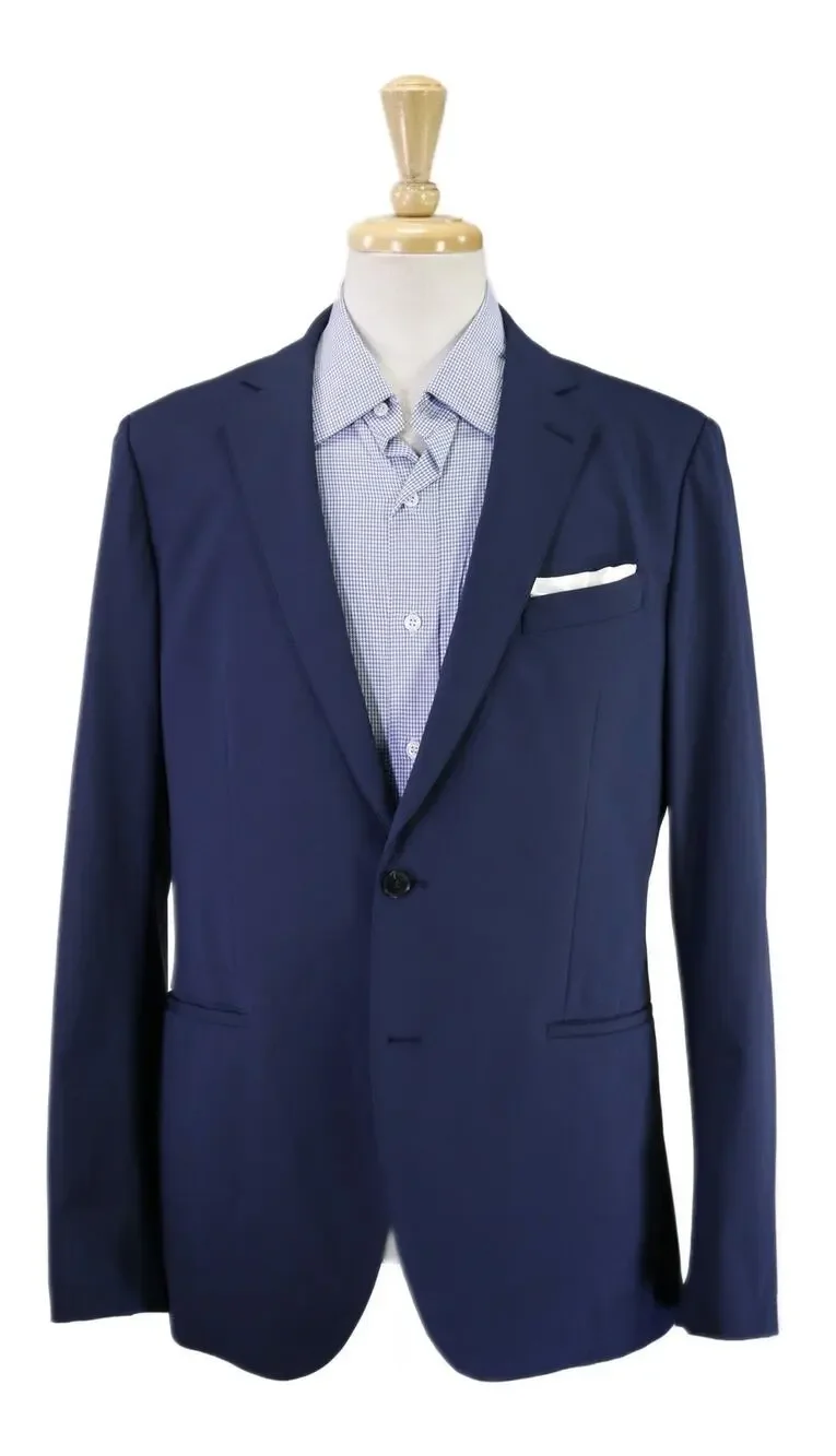 Sene Custom FlexTech Stretch Navy Blue Blazer Jacket 42R